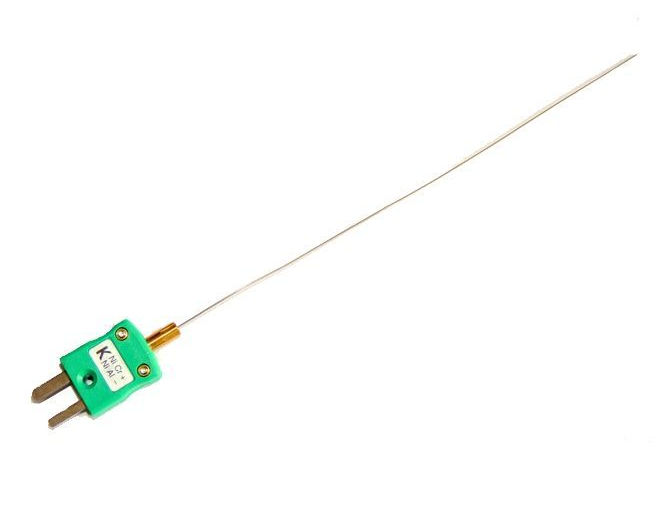 Termopar con aislamiento mineral de respuesta rpida de 0,25 mm de dimetro con enchufe en miniatura IEC tipo K 
