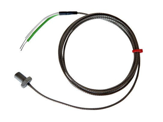 Termopar de pernos IEC, acero inoxidable de fibra de vidrio sobre cable trenzado - Tipo K