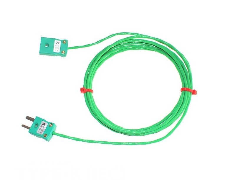 Cable / alambre aislado PFA con enchufes y enchufes de termopar en miniatura IEC