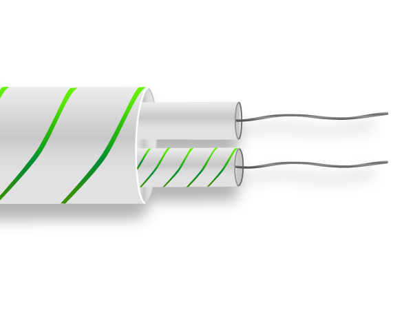 Cable de termopar de par plano de fibra de vidrio / alambre IEC