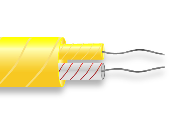 Cable de termopar plano de fibra de vidrio / alambre ANSI