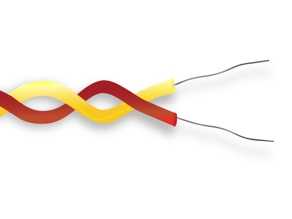 PFA Twin Twisted Pair Thermopar Cable / Wire ANSI