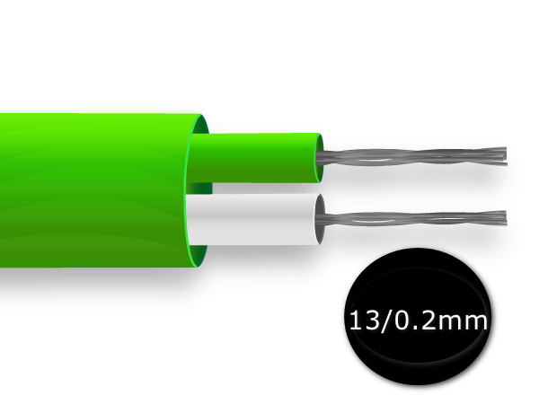 Cable / cable de termopar plano de PVC IEC - hilo de 13/0,2 mm