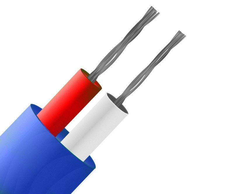 Cable / Cable de Termopar Plano Aislado Tipo K PFA (JIS) - hilo de 1/0,2 mm
