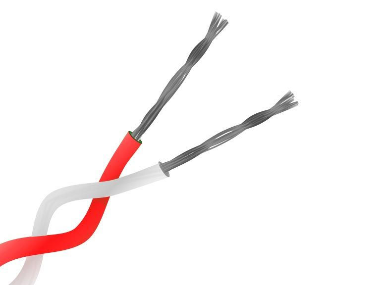 Cable / cable de termopar tipo K PFA aislado de dos pares trenzados (JIS) - hilo de 7/0,2 mm