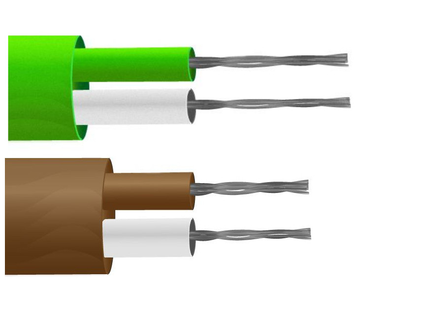 Cable / cable de termopar plano PFA IEC - hilo 1/0,508 mm