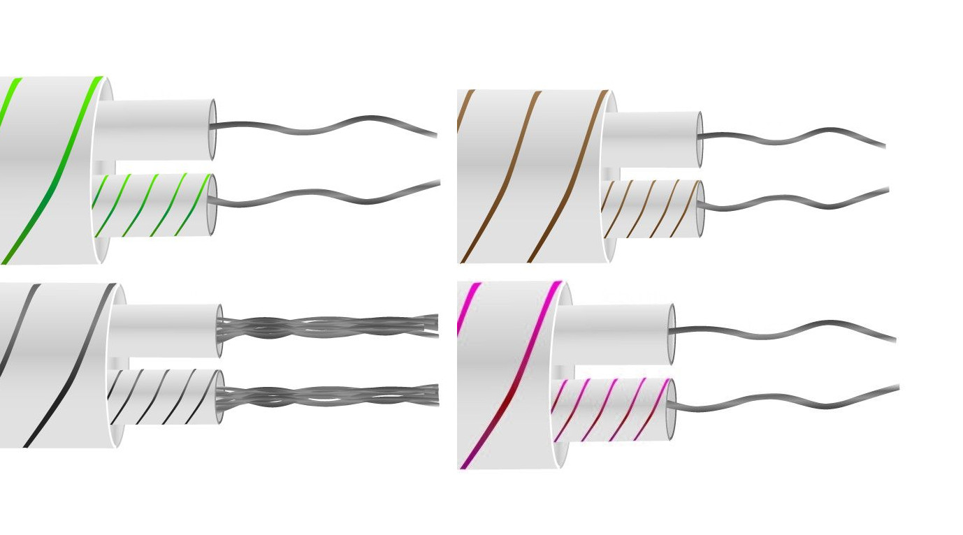 Cable / cable de termopar plano de fibra de vidrio IEC - hilo 1/0,508 mm