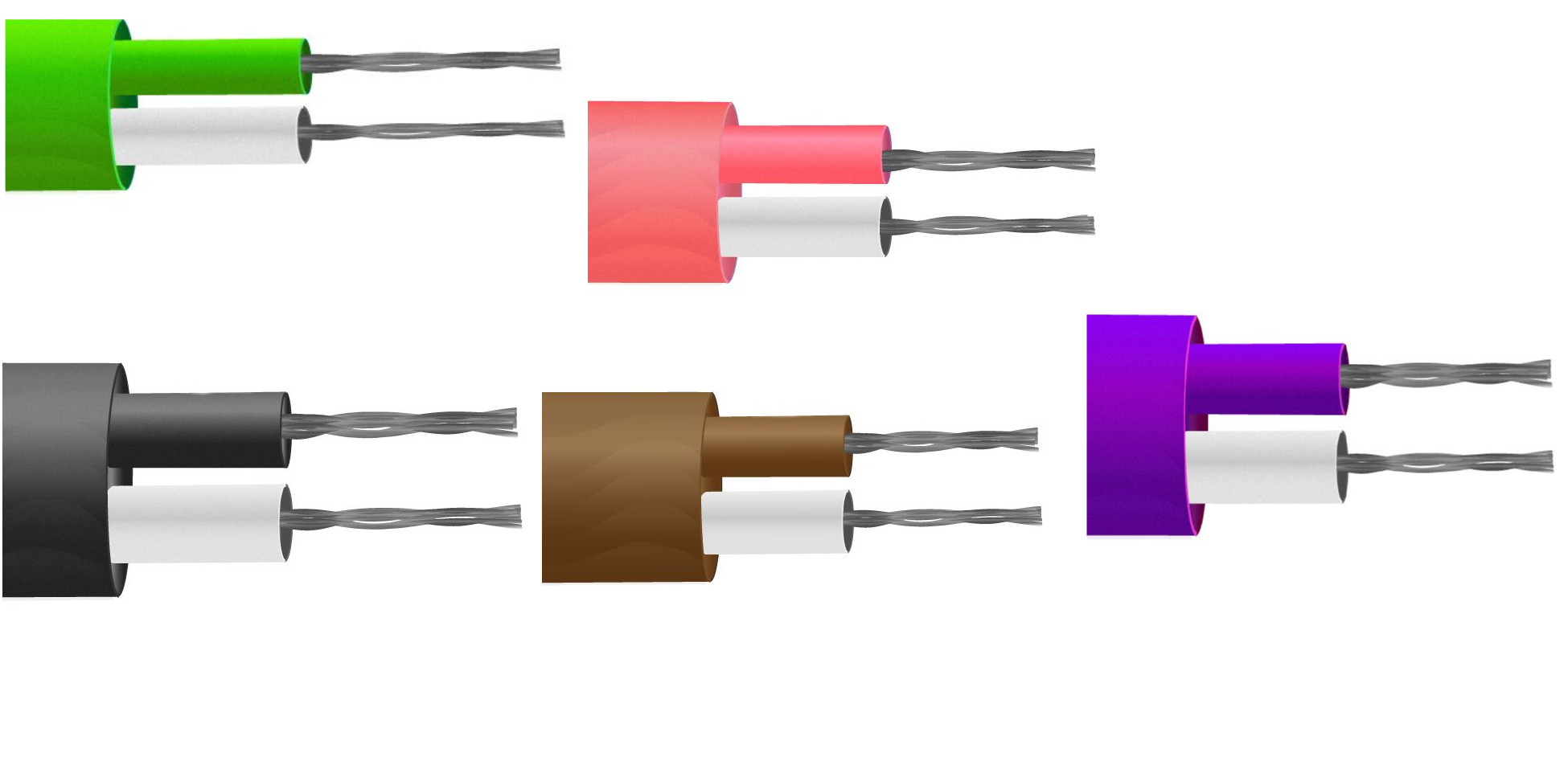 Cable / cable de termopar plano PFA IEC - hilo de 7/0,2 mm