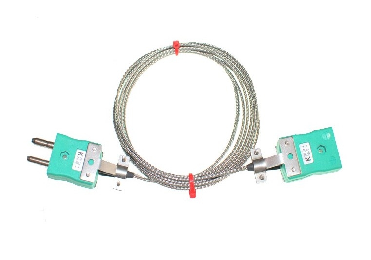 Cable / alambre aislado con fibra de vidrio con enchufes y enchufes de termopar ESTNDAR IEC