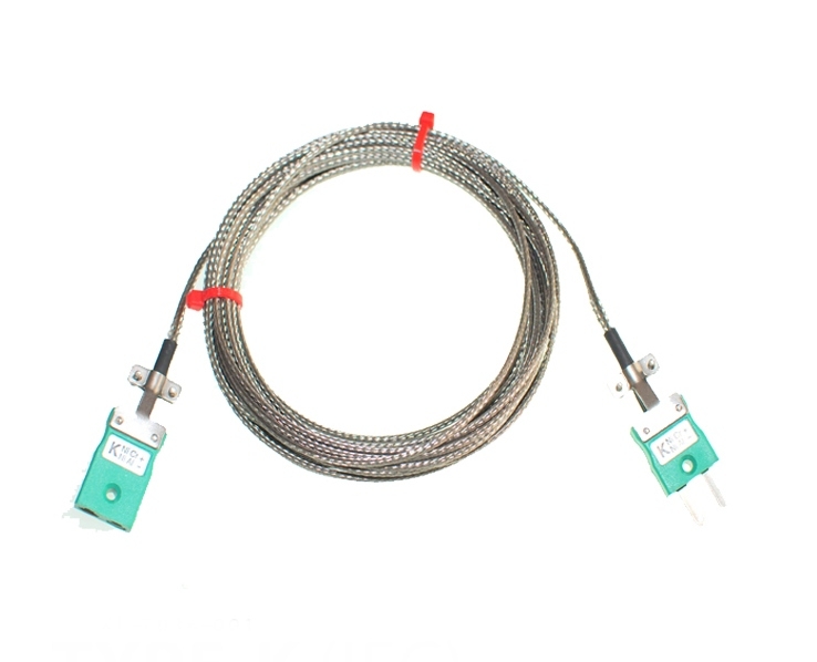 Cable / alambre aislado de fibra de vidrio con enchufes y enchufes de termopar IEC