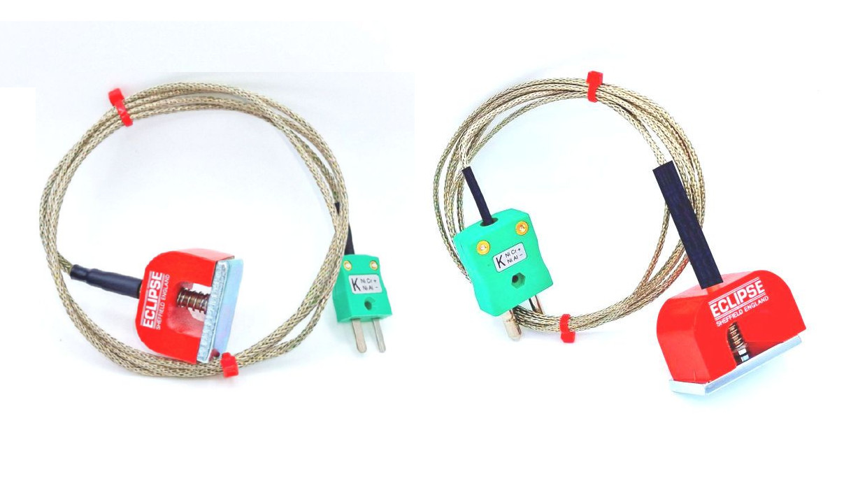Termopar magntico de potencia de traccin (herradura) tipo K IEC de 4,5 kg, cable aislado con PFA con trenza de acero inoxidable