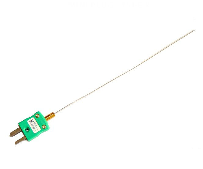 Termopar de respuesta rpida de 0,81 mm de dimetro con enchufe IEC en miniatura
