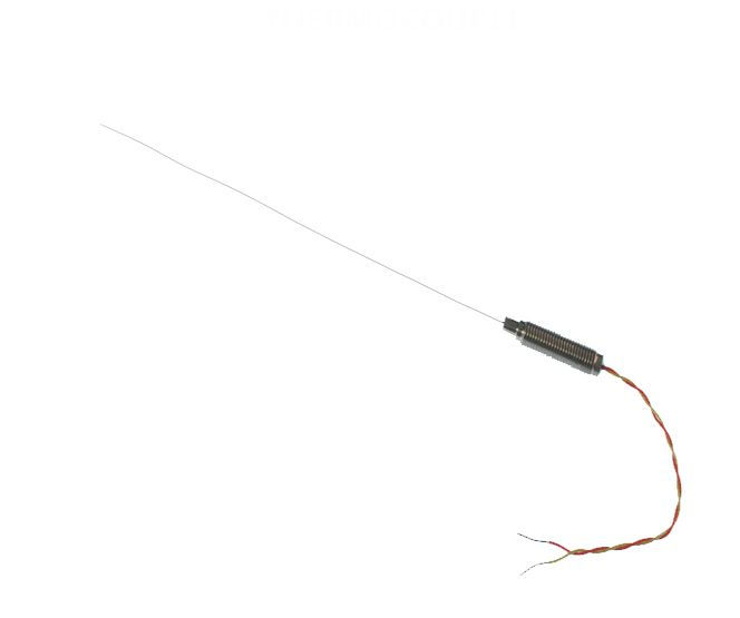 Termopar aislado con minerales ANSI de 0.5mm de dimetro con olla roscada ANSI y colas