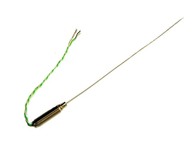 Termopar de respuesta rpida de 0,81 mm de dimetro con olla y colas roscadas IEC