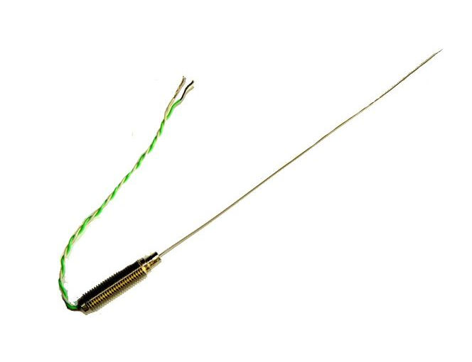 Termopar de respsone rpida de 0,5 mm de dimetro con olla roscada y colas IEC tipo K