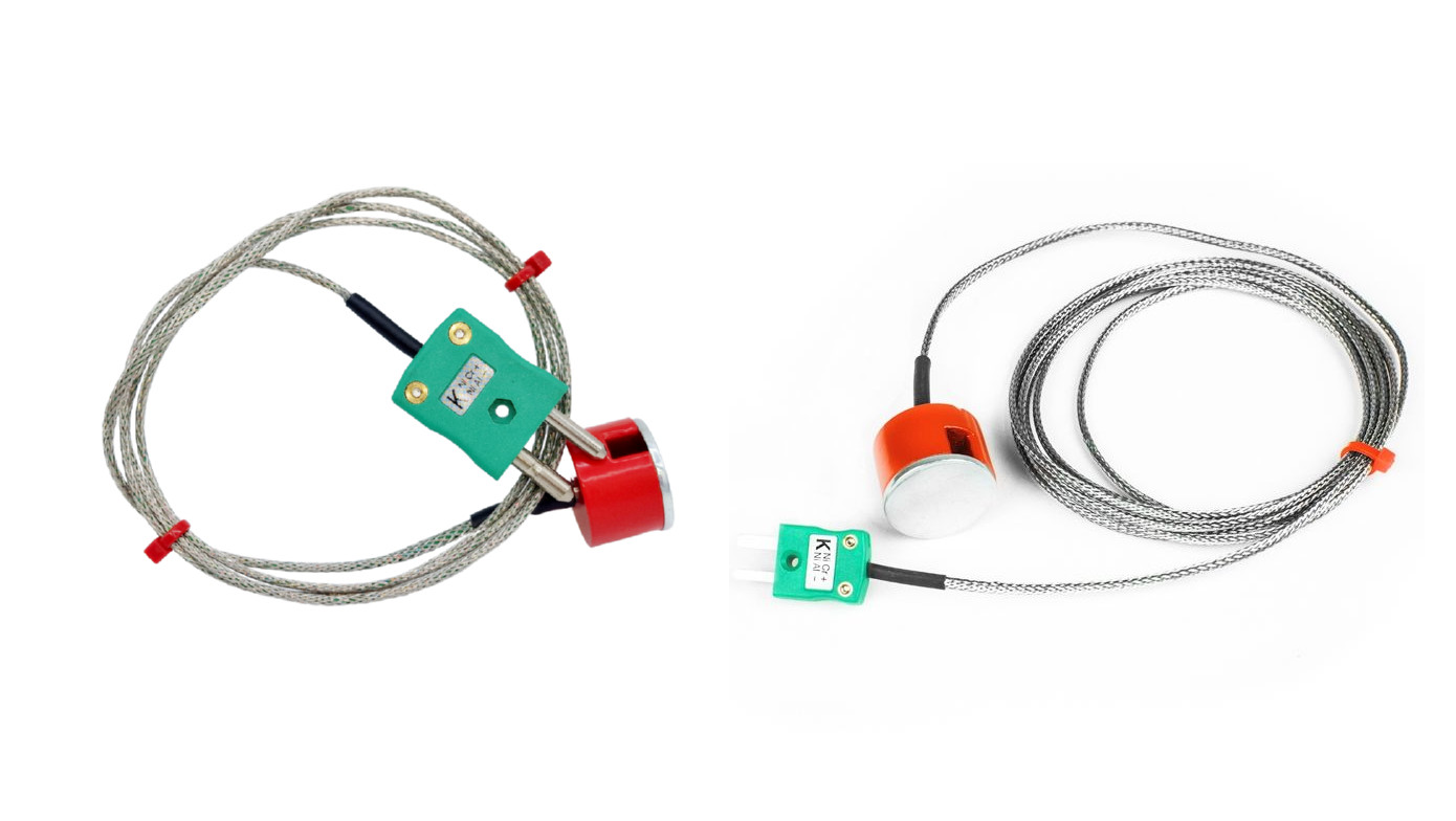 Termopar de imn de traccin IEC tipo K de 3 kg, cable aislado PFA con trenza de acero inoxidable