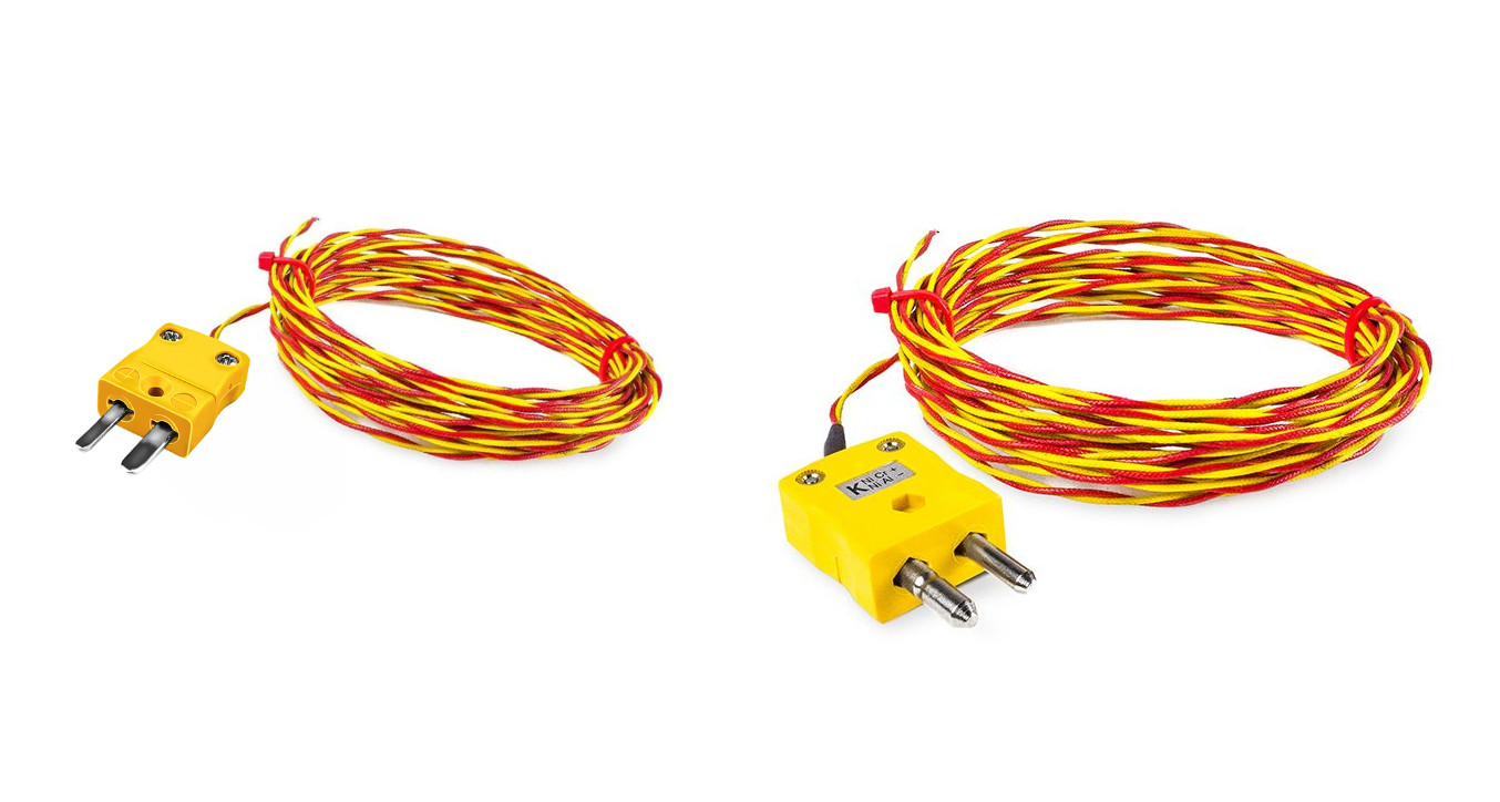 Termopar de punta soldada expuesta de fibra de vidrio de alta temperatura ANSI tipo K
