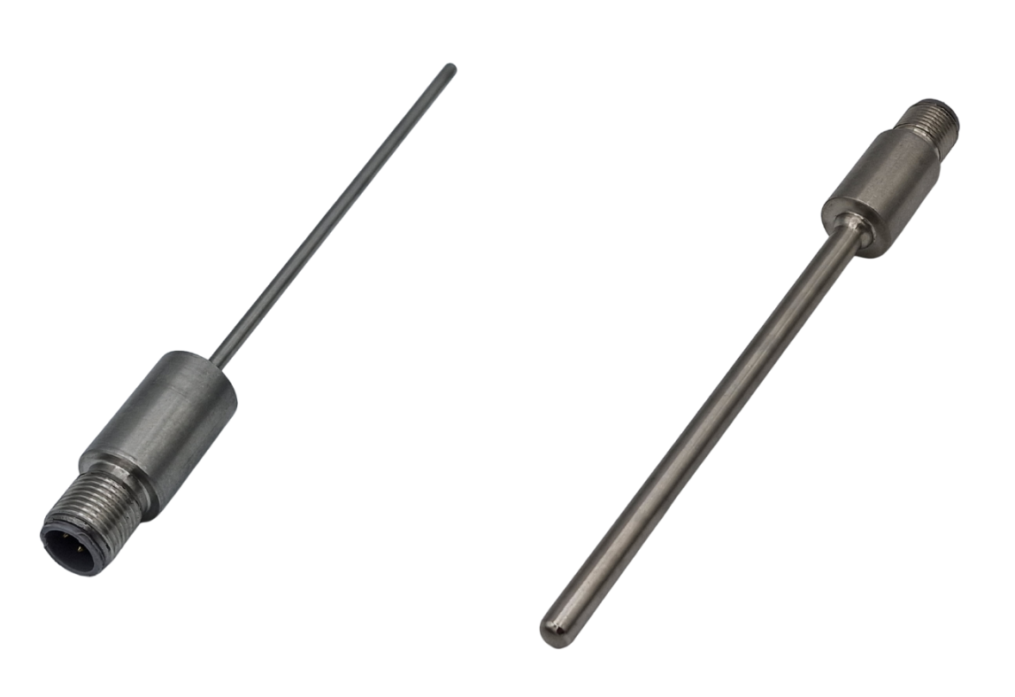 Sensor RTD Pt100 de automatizacin industrial con conector M12 - Tipo de conexin de proceso de barril liso