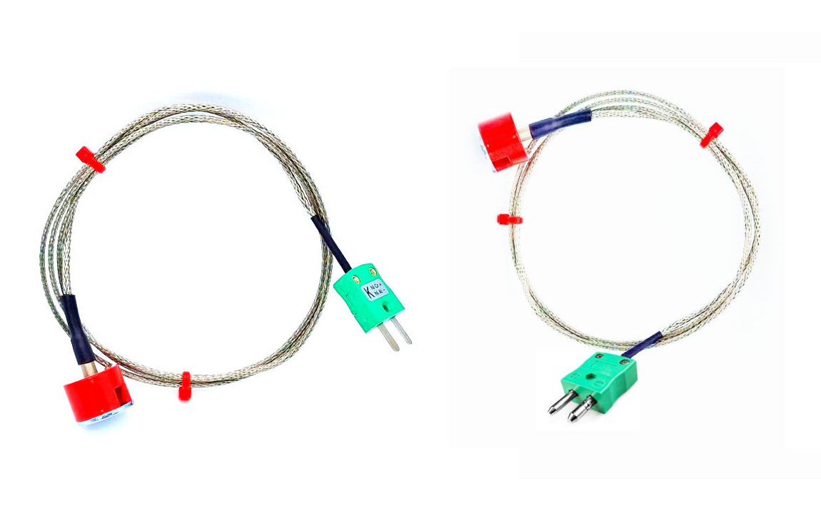 Termopar magntico de botn de extraccin tipo K IEC de 1,9 kg, cable aislado con PFA con trenza de acero inoxidable