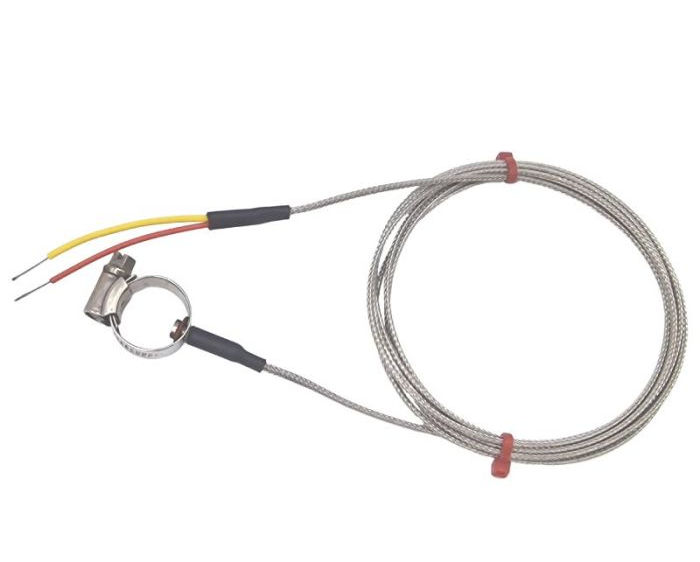 Termopar de superficie de tubera ANSI, trenza de acero inoxidable de fibra de vidrio