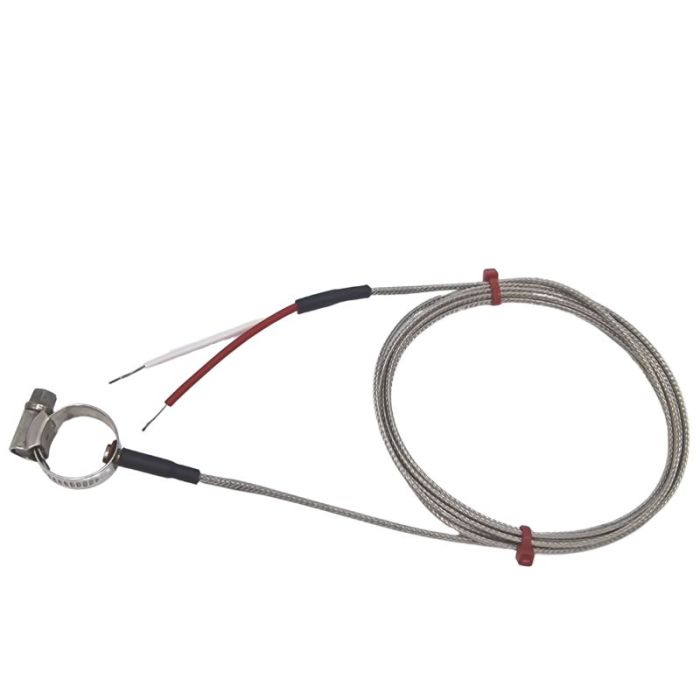 Termopar de superficie de tubera, trenza de acero inoxidable de fibra de vidrio 