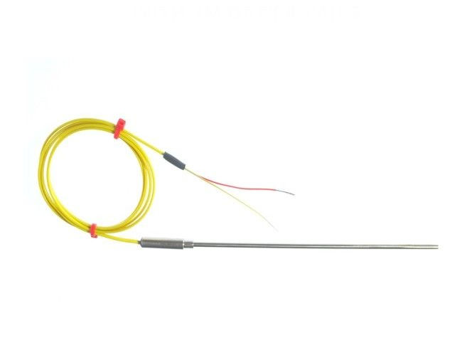 Termopar con aislamiento mineral con sello de olla liso y cable ANSI con aislamiento PFA - Tipo K - Longitud de cable de 2 m