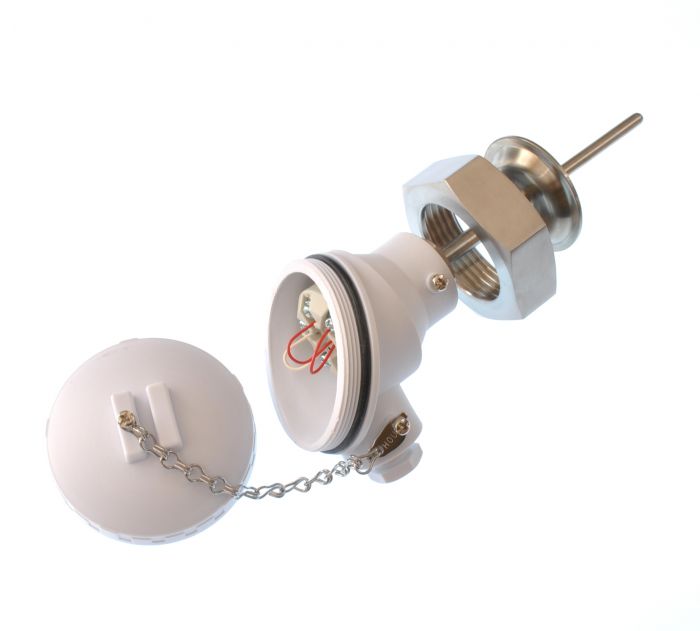 Termmetro de resistencia higinico Pt100, accesorio estilo RJT de 1,5 '' con transmisor incorporado