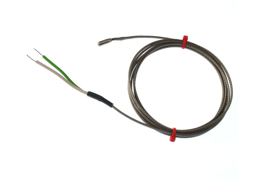 Termopar conectado a tierra fabricado por IEC en tubo de acero inoxidable, cable trenzado de acero inoxidable de fibra de vidrio - Tipo K