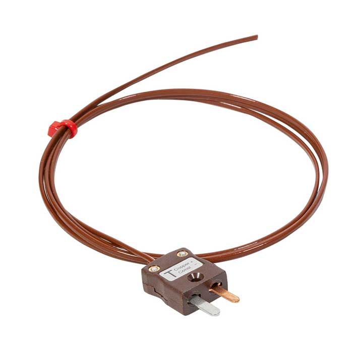 Termopar de alambre hermticamente sellado IEC tipo T con terminacin de enchufe en miniatura