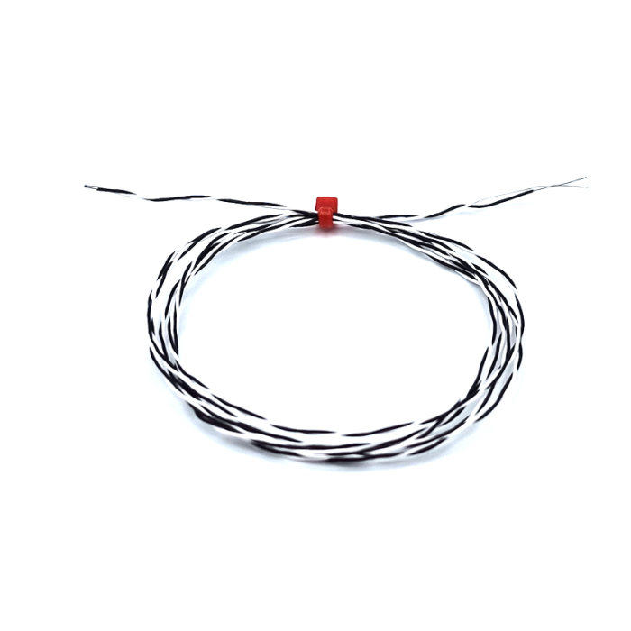 Termopar de unin expuesta IEC de doble torsin con aislamiento de PTFE con colas desnudas - Tipo J