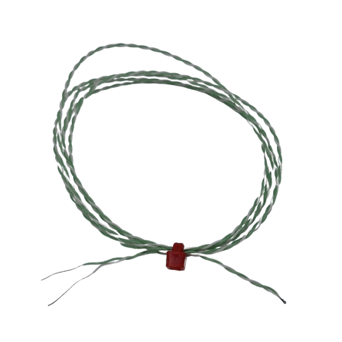 Termopar de unin expuesta IEC de doble torsin con aislamiento de PFA con colas desnudas - Tipo K - 1/0,2 mm