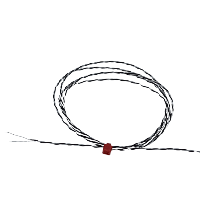 Termopar de unin expuesta IEC de doble torsin con aislamiento de PFA con colas desnudas - Tipo J - 1/0,2 mm