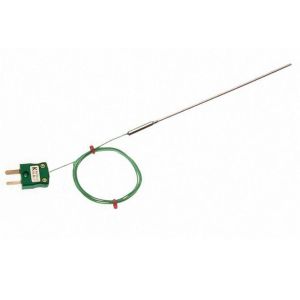 Termopar con aislamiento mineral con sello de olla liso, 1 m de cable IEC con aislamiento de PFA y terminacin de mini enchufe - Tipos K, J, T, N