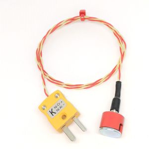 Termopar de imn de botn de traccin tipo K de 0,7 kg ANSI, aislado con PFA con enchufe en miniatura - 2M