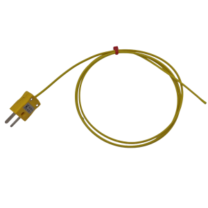 Termopar de alambre sellado hermticamente ANSI - Tipo K con terminacin de enchufe en miniatura - 5M