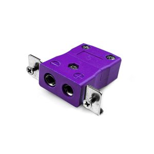 Conector de termopar de montaje en panel estándar con soporte de acero inoxidable AS-E-SSPF tipo E ANSI