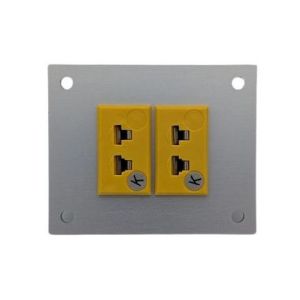 Conector de termopar Panel de aluminio con enchufes en miniatura ANSI tipo K