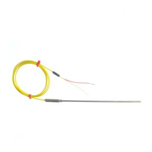 Sello de olla lisa de 0,81 mm de dimetro con 1 metro de cable aislado con PFA, par plano ANSI de 7/0,2 mm con colas: aislado o conectado a tierra
