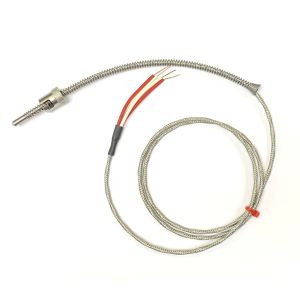 Bayoneta ajustable Pt100, cable sobrebrazado de acero inoxidable Glassfibre - Tipo RTD / PRT