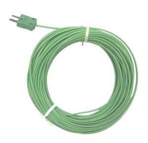 Termopar de unin expuesta IEC de par plano aislado con PFA con enchufe en miniatura - Tipo K