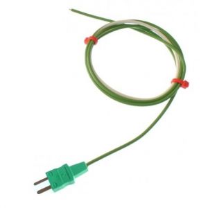 Termopar de unin expuesta de un solo disparo de PTFE IEC con tapn en miniatura moldeado - Tipo K