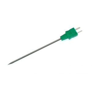 Sonda de termopar estilo punta de aguja IEC con tapn en miniatura moldeado - Tipo K - 110 mm
