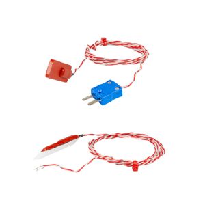 JIS Silicone Rubber Patch Thermopar Type K PFA Twin Twisted with Miniature Plug or Bare Tails
