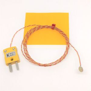 Termopar de disco de alambre fino ANSI, PFA con enchufe en miniatura - Tipo K