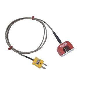 ANSI Tipo K 4.5kg Pull Power (Herradura) Termopar magntico, cable aislado PFA con trenza de acero inoxidable que termina en miniatura o enchufe estndar