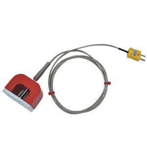 ANSI Tipo K 11.8kg Pull Power (herradura) Termopar magntico, cable aislado PFA con trenza de acero inoxidable que termina en miniatura o enchufe estndar