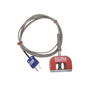 JIS Tipo K 9kg Pull Power (herradura) Termopar magntico, cable aislado PFA con trenza de acero inoxidable que termina en miniatura o enchufe estndar