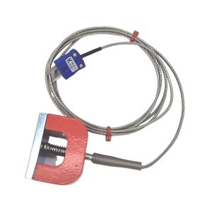 JIS Tipo K 11.8kg Pull Power (Herradura) Termopar magntico, cable aislado PFA con trenza de acero inoxidable que termina en miniatura o enchufe estndar