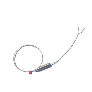 Termopar con aislamiento mineral de respuesta rpida de 0,25 mm de dimetro con olla roscada y colas PFA IEC - Tipo K