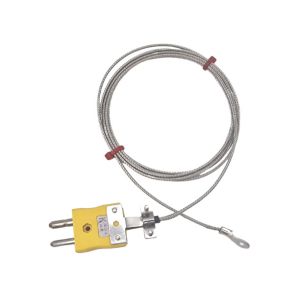 ANSI Type K Washer Thermocouple, Glassfibre insulated Cable with Stainless Steel Over-Braid Terminating in Bare tails or Standard Plug